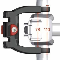 KLICKFIX Lenkeradapter E Mit Schloss für Fahrradtaschen und Körbe -E-Bikes Verkaufsgeschäft 30252 2 400px