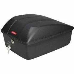 KLICKFIX Gepäckträger-Bike-Box GTA Schwarz - Praktische Fahrradtasche für sicheren Transport