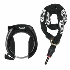 Abus Protectic 4960 Rahmenschloss mit 6KS85 Kette + ST5850 Tasche | Hochsicherheits Fahrradschloss