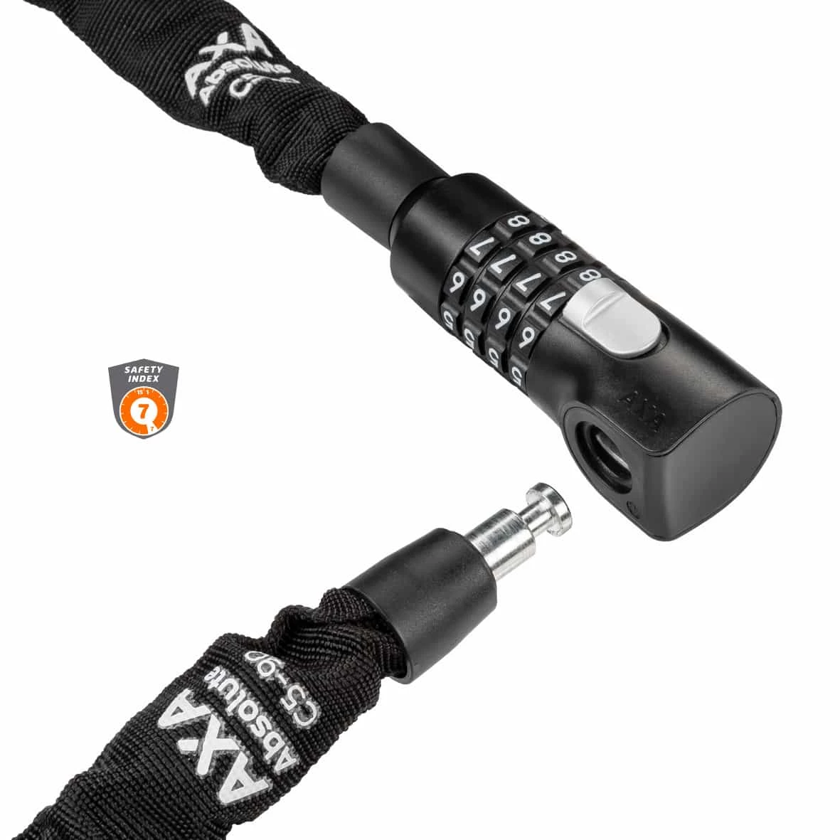 AXA Absolute C5-90 Fahrrad-Kettenschloss – Hochsicherheitsschloss für Fahrräder 2 AXA Absolute C5-90 Fahrrad-Kettenschloss – Hochsicherheitsschloss für Fahrräder – Bild 2