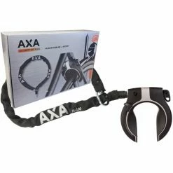 AXA Victory Rahmenschloss inkl. Kette 100 cm | Robustes Fahrradschloss für maximale Sicherheit