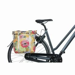 BASIL Bloom Field Fahrrad-Doppeltasche - Stylische & Praktische Packtasche für Radfahrer -E-Bikes Verkaufsgeschäft basil bloom field fahrrad doppeltasche gelb 2022 311737 f