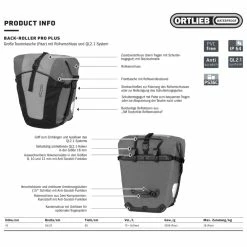Ortlieb Back-Roller Pro Plus Fahrrad-Packtaschen (Paar) - Wasserdicht, Robust & Praktisch -E-Bikes Verkaufsgeschäft ortlieb back roller pro plus fahrrad packtaschen 2022 p 246585 2