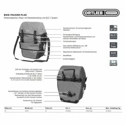Ortlieb Bike-Packer Plus Fahrrad-Packtaschen (Paar) - Wasserdicht, robust & praktisch -E-Bikes Verkaufsgeschäft ortlieb bike packer plus fahrrad packtaschen 2022 p 243542 3