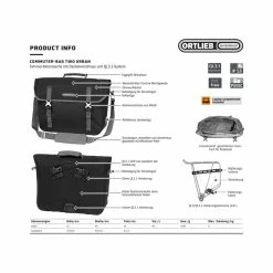 Ortlieb Commuter-Bag Two Urban QL3.1 Fahrrad-Packtasche | Wasserdichte Radtasche | Fahrradtaschen -E-Bikes Verkaufsgeschäft ortlieb commuter bag two urban fahrrad packtasche 2023 p 303185 m