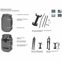 Ortlieb Fork-Pack Plus Bikepacking-Gabeltasche (4,1 L) – Wasserdichte Fahrradtasche für Abenteuer -E-Bikes Verkaufsgeschäft ortlieb fork pack plus bikepacking gabeltasche rot 2021 307909 e