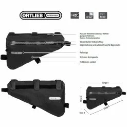 Ortlieb Frame-Pack 6 L Bikepacking-Rahmentasche - Wasserdichte Rahmentasche für Fahrräder -E-Bikes Verkaufsgeschäft ortlieb frame pack 6 l bikepacking rahmentasche 2020 306654 g