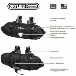 Ortlieb Handlebar-Pack 9 L - Wasserdichte Lenkertasche für Bikepacking -E-Bikes Verkaufsgeschäft ortlieb handlebar pack m bikepacking lenkertasche 2020 306648 g