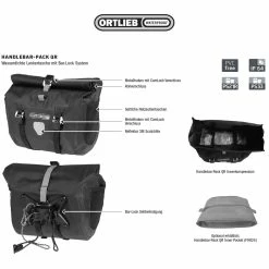 Ortlieb Handlebar-Pack QR Bikepacking-Lenkertasche – Wasserdichte Fahrradtasche für Abenteuer -E-Bikes Verkaufsgeschäft ortlieb handlebar pack qr bikepacking lenkertasche 2021 309232 g