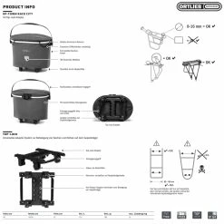 Ortlieb Up-Town Rack City Gepäckträgerkorb - Praktischer Fahrradkorb für den Stadtgebrauch -E-Bikes Verkaufsgeschäft ortlieb up town rack city gepaecktraegerkorb 2022 p 308406 1