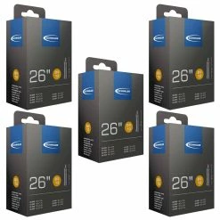 Schwalbe DV 13 Fahrradschlauch (26") 5er-Set – Hochwertige Fahrradschläuche für zuverlässige Fahrten