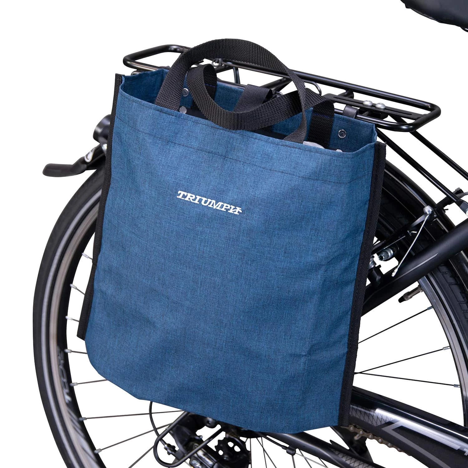 Triumph Faltbare Fahrrad-Einkaufstasche – Praktische und Stabile Packtasche für Fahrradgepäckträger 7 Triumph Faltbare Fahrrad-Einkaufstasche – Praktische und Stabile Packtasche für Fahrradgepäckträger – Bild 7